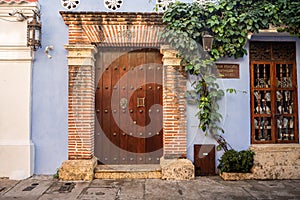 Cartagena`s elaborate door knockers date back to colonial times. There is a history behind each door. photo